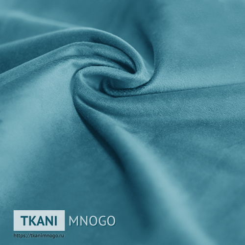 Фото “АМО-22” (однотонный голубой) - материала бархата