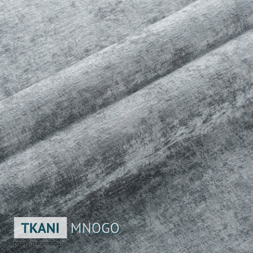 Фото ткани велюра “15” (однотонный серый)