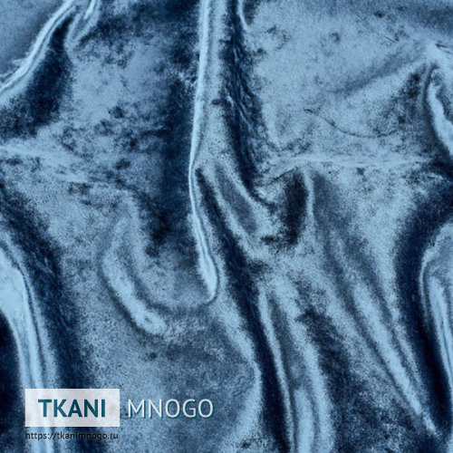 Фото фактуры велюра “12” (однотонный синий)