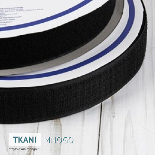 Фото Липучка 25мм чёрная