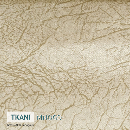 Фото ткани HZ-6 - бежевый узор. Производитель Китай. Замша крупным планом.